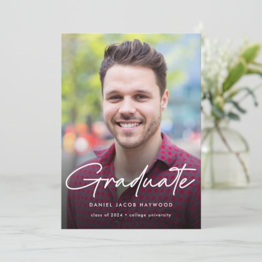 Moderne scriptfotograaf kaart (Staand voorkant)