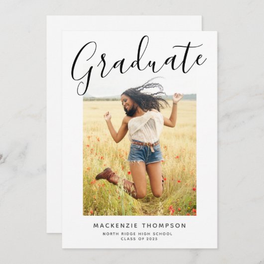 Moderne scriptfotograaf kaart (Voorkant / Achterkant)