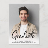 Moderne scriptfotograaf uitnodiging briefkaart (Voorkant)