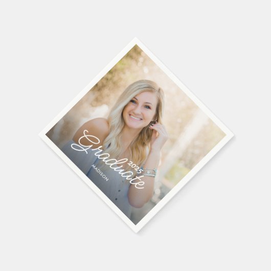 Moderne scriptfotoklasse van Afstuderen 2025 Servet (Hoek)