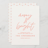 Moderne scriptfoto's voor vrolijk kerstfeest (Voorkant / Achterkant)