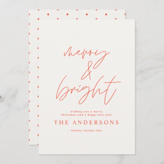 Moderne scriptfoto's voor vrolijk kerstfeest (Voorkant / Achterkant)