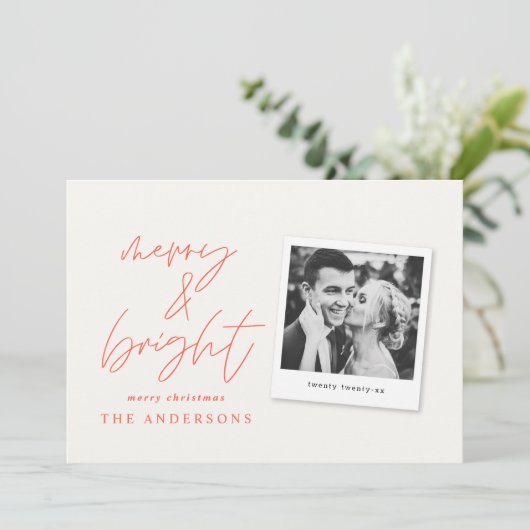 Moderne scriptfoto's voor vrolijk kerstfeest (Staand voorkant)