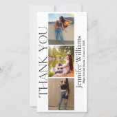 moderne scriptie afstuderen 3 fotohokje 2025 bedankkaart (Voorkant)