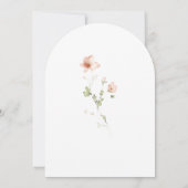 Moderne Scriptie Boho Bloementuin Bruidsfeest Kaart (Achterkant)