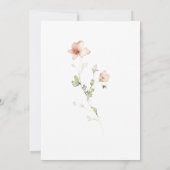 Moderne Scriptie Boho Bloementuin Bruidsfeest Kaart (Achterkant)