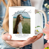 Moderne Scriptie Boho Boog 2 Foto Afstudeercadeaus Koffiemok