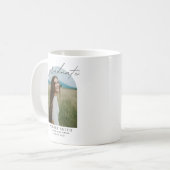 Moderne Scriptie Boho Boog Foto Afstudeercadeaus Koffiemok (Voorkant links)
