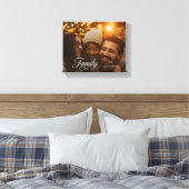 Moderne Scriptie Familie Aangepaste Foto Naam Canvas Afdruk (Insitu (Slaapkamer))