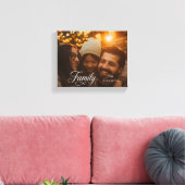 Moderne Scriptie Familie Aangepaste Foto Naam Canvas Afdruk (Insitu (Woonkamer))