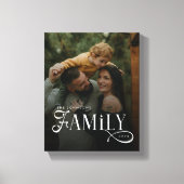 Moderne Scriptie Familie Aangepaste Foto Naam Canvas Afdruk (Voorkant)