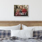 Moderne Scriptie Familie Aangepaste Foto Naam Canvas Afdruk (Insitu (Slaapkamer))