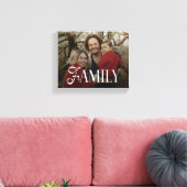 Moderne Scriptie Familie Aangepaste Foto Naam Canvas Afdruk (Insitu (Woonkamer))