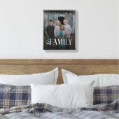 Moderne Scriptie Familie Aangepaste Foto Naam Canvas Afdruk (Insitu (Slaapkamer))
