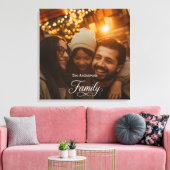 Moderne Scriptie Familie Aangepaste Foto Naam Canvas Afdruk (Insitu (Woonkamer))