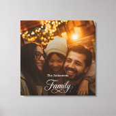 Moderne Scriptie Familie Aangepaste Foto Naam Canvas Afdruk (Voorkant)