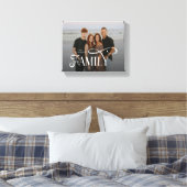 Moderne Scriptie Familie Aangepaste Foto Naam Canvas Afdruk (Insitu (Slaapkamer))