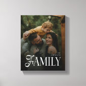 Moderne Scriptie Familie Aangepaste Foto Naam Canvas Afdruk (Voorkant)