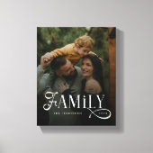 Moderne Scriptie Familie Aangepaste Foto Naam Canvas Afdruk (Voorkant)