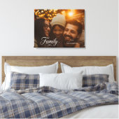 Moderne Scriptie Familie Aangepaste Foto Naam Canvas Afdruk (Insitu (Slaapkamer))