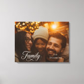 Moderne Scriptie Familie Aangepaste Foto Naam Canvas Afdruk (Voorkant)
