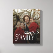 Moderne Scriptie Familie Aangepaste Foto Naam Canvas Afdruk (Voorkant)