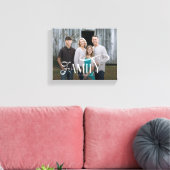 Moderne Scriptie Familie Aangepaste Foto Naam Canvas Afdruk (Insitu (Woonkamer))