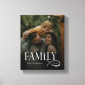 Moderne Scriptie Familie Aangepaste Foto Naam Canvas Afdruk (Voorkant)