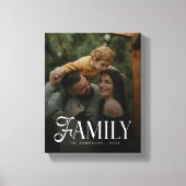 Moderne Scriptie Familie Aangepaste Foto Naam Canvas Afdruk (Voorkant)