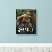 Moderne Scriptie Familie Aangepaste Foto Naam Canvas Afdruk (Insitu (Houten vloer))