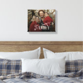 Moderne Scriptie Familie Aangepaste Foto Naam Canvas Afdruk (Insitu (Slaapkamer))