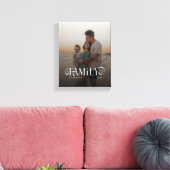 Moderne Scriptie Familie Aangepaste Foto Naam Canvas Afdruk (Insitu (Woonkamer))