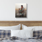 Moderne Scriptie Familie Aangepaste Foto Naam Canvas Afdruk (Insitu (Slaapkamer))