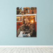 Moderne Scriptie Familie Aangepaste Foto Naam Canvas Afdruk (Insitu (Houten vloer))