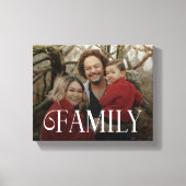 Moderne Scriptie Familie Aangepaste Foto Naam Canvas Afdruk (Voorkant)