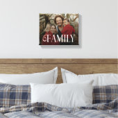 Moderne Scriptie Familie Aangepaste Foto Naam Canvas Afdruk (Insitu (Slaapkamer))