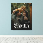 Moderne Scriptie Familie Aangepaste Foto Naam Canvas Afdruk (Insitu (Houten vloer))