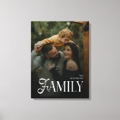 Moderne Scriptie Familie Aangepaste Foto Naam Canvas Afdruk (Voorkant)