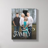 Moderne Scriptie Familie Aangepaste Foto Naam Canvas Afdruk (Voorkant)
