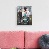 Moderne Scriptie Familie Aangepaste Foto Naam Canvas Afdruk (Insitu (Woonkamer))