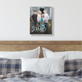 Moderne Scriptie Familie Aangepaste Foto Naam Canvas Afdruk (Insitu (Slaapkamer))