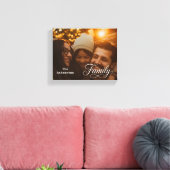 Moderne Scriptie Familie Aangepaste Foto Naam Canvas Afdruk (Insitu (Woonkamer))