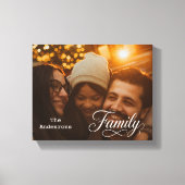 Moderne Scriptie Familie Aangepaste Foto Naam Canvas Afdruk (Voorkant)
