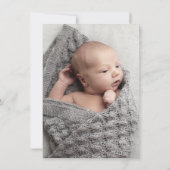 Moderne Scriptie Foto Baby Bedankkaart (Achterkant)