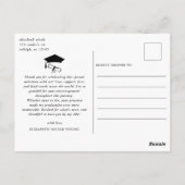 Moderne Scriptie Foto Boog Bedankje Afstuderen Briefkaart (Achterkant)