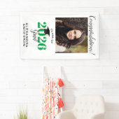 Moderne Scriptie Foto Groen Verticaal Afstuderen Spandoek (Insitu)