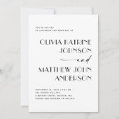 Moderne Scriptie Huwelijk | Minimalistische Foto + Kaart (Voorkant)