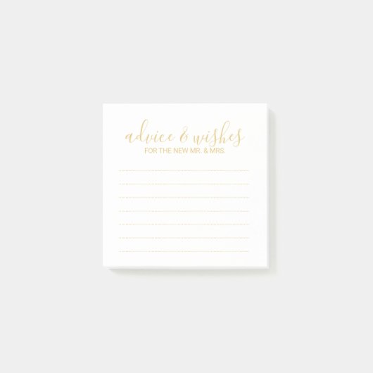 Moderne scriptie huwelijksadvies en wensen post-it® notes (Voorkant)