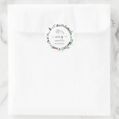 Moderne Scriptie Kerst Botanicals Mistletoe Ronde Sticker (Tas)