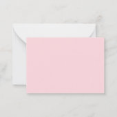 Moderne Scriptie Roze Hart Rand Monogram Notitieka Notitiekaartje (Achterkant)